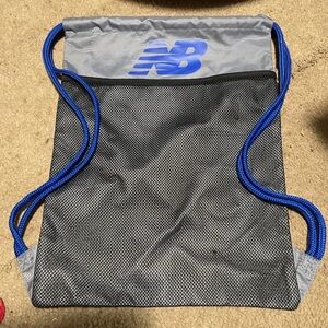 New Balance gray drawstring bag